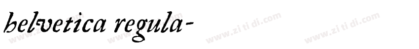 helvetica regula字体转换